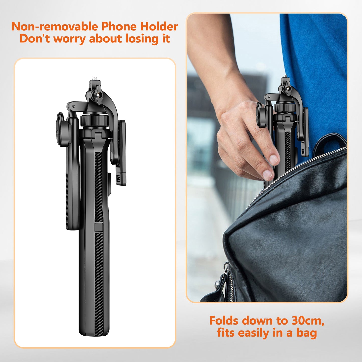 JOILCAN 70" Cell Phone Selfie Stick Tripod, Extendable Mobile Phone Tripod with Remote, Portable Smartphone Tripod Stand with Anti-Shake Handle, Selfie Monopod Compatible with iPhone/Samsung/Huawei(EU)