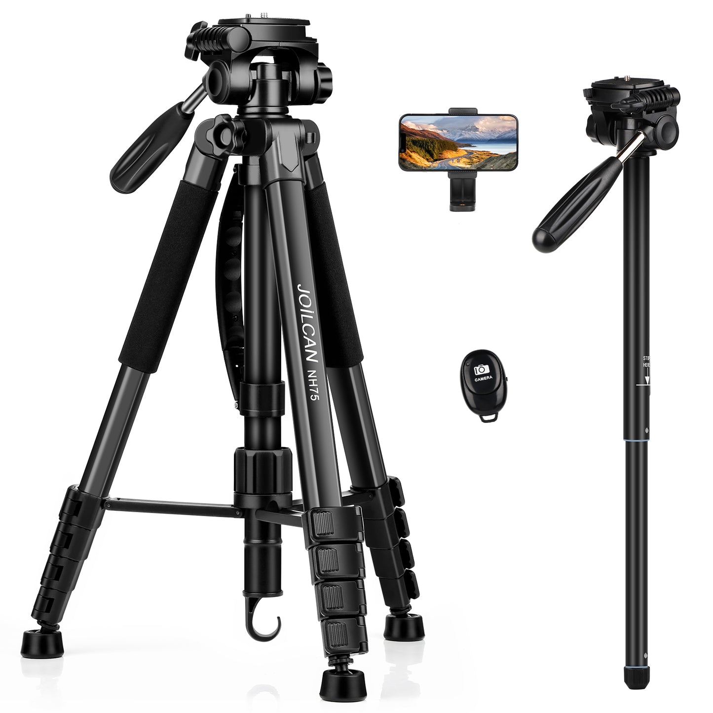 Head Tripod Stand with Carry Bag