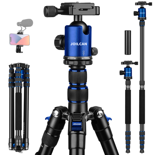 80/85 inches Heavy Duty Tripod for Camera and Phone, 85" Camera Monopod Tripods, DSLR Binoculars Spotting Scope Camcorders Video Tripod Stand, 360 Degree Ball Head, 35 lbs Loads(US)