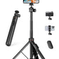 JOILCAN Tripod for iPhone & Camera, 64" Selfie Stick with 360° Ball Head Remote & Phone Holder, Extendable Portable Phone Tripod Stand for Travel Vlog Compatible with Canon Sony DLSR DJI（US）
