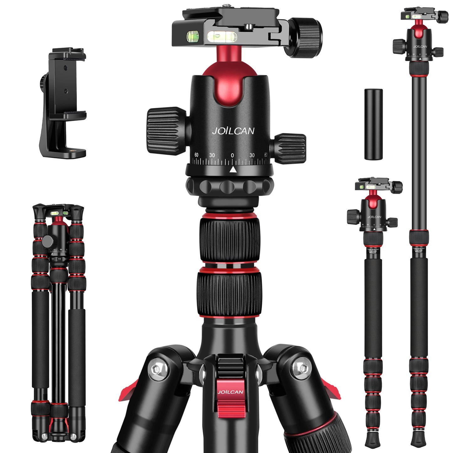 80/85 inches Heavy Duty Tripod for Camera and Phone, 85" Camera Monopod Tripods, DSLR Binoculars Spotting Scope Camcorders Video Tripod Stand, 360 Degree Ball Head, 35 lbs Loads(US)