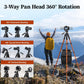 JOILCAN Tripod Camera Tripods, 74" Tripod for Camera Cell Phone Video Photography, Heavy Duty Tall Cameras Tripod Stand, Professional Travel DSLR Tripods Compatible with Canon iPhone, Max Load 15 LB （US）