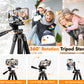 JOILCAN Phone Tripod Stand - 67" Aluminum Extendable Tripod with Remote, Portable Tripods for iPhone Photos Selfie & Video, Compatible with iPhone DSLR Camera Projector(US)
