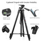 JOILCAN Tripode para Movil 161cm, Trípode para Móviles de Aluminio Extensible con Control Remoto, Palo Selfie Tripode con Soporte para iPhone/Samsung/Android Telefonos/Camara Pequeña(ES)