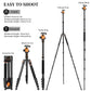 JOILCAN Camera Tripod, 80" Compact Aluminum Tripod Monopod with 360°Panorama Ball Head, Lightweight Travel Tripod with Phone Holder and carrying bag, Max Load 22lbs(EU)