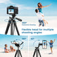 JOILCAN Phone Tripod Stand, 54" Aluminum Extendable Camera Tripod with Phone Holder & Control Remote Shutter for Android/iOS, Lightweight Portable Tripod for iPhone/Smartphone/Action Camera(EU)