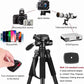 JOILCAN Camera Tripod for Canon Nikon DSLR, Lightweight Aluminum Travel Tripod Stand 11 lbs Load with Universal Phone Mount and 2 pcs Quick Plates(EU)