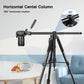 JOILCAN 71" Central Axis Horizontal Camera Tripod for Canon/Nikon/DSLR Cameras, Aluminum Monopod Tripod Camera Stand with 2-in-1 Tablet/Phone Holder for iPad/iOS/Android Smartphones, Max Load 15LB(EU)