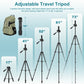 JOILCAN Phone Tripod, 68" Tripod for Phone Stand Video Recording Photos, Travel Floor Tripods Compatible with iPhone Canon Nikon DSLR, Cell Phone Tripods with Remote/Travel Bag(US)