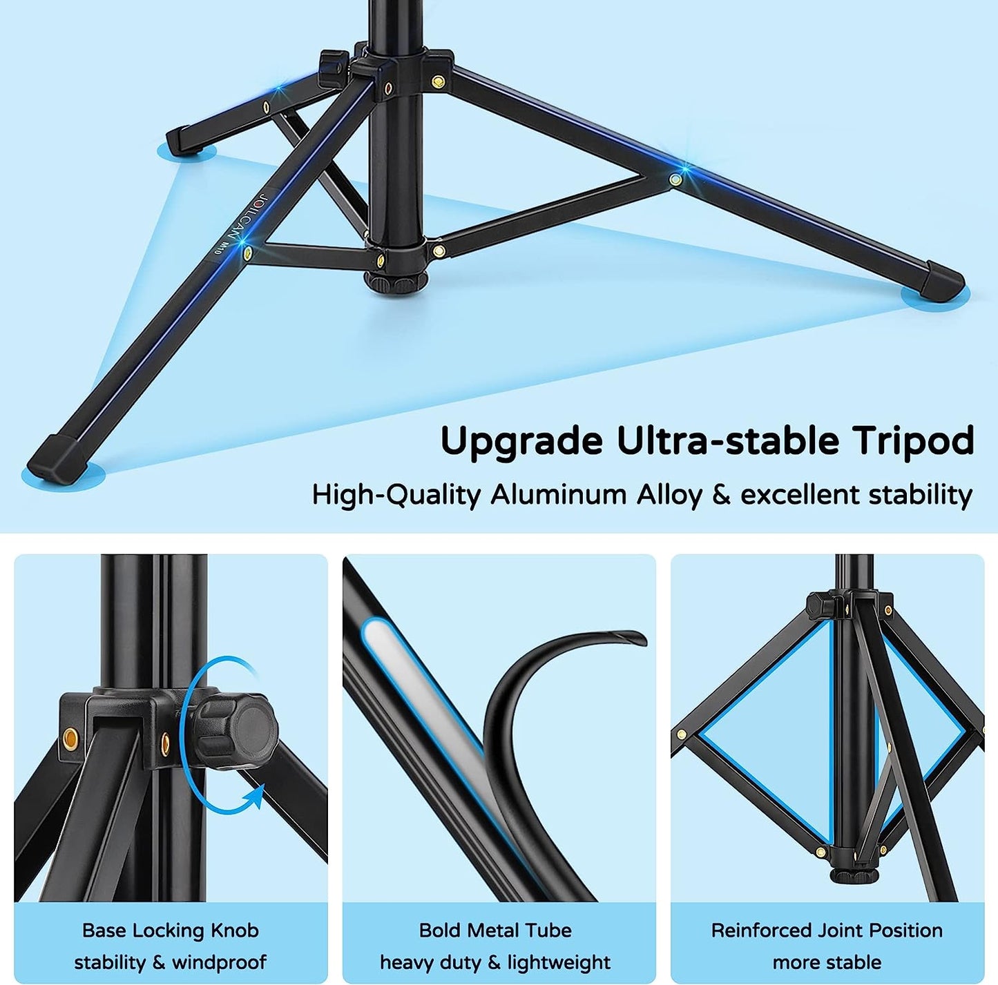 Phone Tripod,Upgraded iPhone Tripod with Wireless Remote Shutter