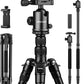 Victiv 80 inch Tripod for Camera, Aluminum Tripod for DSLR,Monopod, Lightweight Tripod with 360 Degree Ball Head Stable for Travel and Work 18.5"-80",24lb Load (Black)(USA)