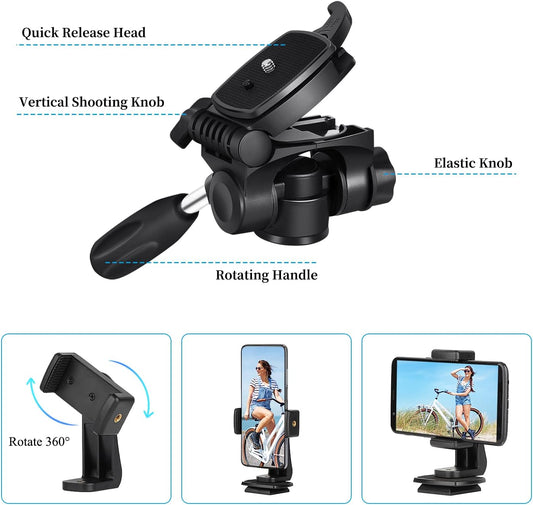 JOILCAN Tripod Camera Tripods, 74" Tripod for Camera Cell Phone Video Recording, Heavy Duty Tall Camera Tripod Stand, Professional Travel DSLR Tripods Compatible with Canon iPhone, Max Load 15 LB (US)