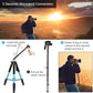 72-Inch Camera/Phone Tripod, Aluminum Tripod Travel Monopod Full Size for DSLR with 2 Quick Release Plates,Universal Phone Mount and Convenient Carrying Case Ideal for Travel and Work - MH1 Blue