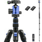 JOILCAN 81’’ Tripod, Aluminum Camera Tripod for DSLR, Compact Tripod Monopod with 2 Quick Release Plates, 16.5’’ When Folded, 25 lbs Loads - Blue