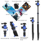 JOILCAN 81’’ Tripod, Aluminum Camera Tripod for DSLR, Compact Tripod Monopod with 2 Quick Release Plates, 16.5’’ When Folded, 25 lbs Loads - Blue