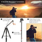 72-Inch Camera/Phone Tripod, Aluminum Tripod Travel Monopod Full Size for DSLR with 2 Quick Release Plates,Universal Phone Mount and Convenient Carrying Case Ideal for Travel and Work - MH1 Black